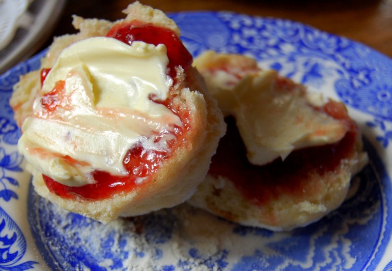 Scone with Jam and Cream