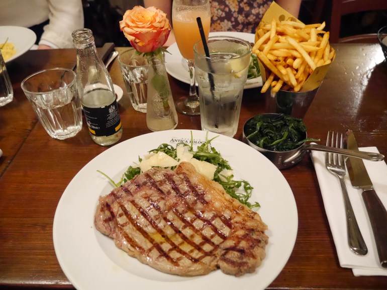 Steak and Sides at Antica Bologna Clapham