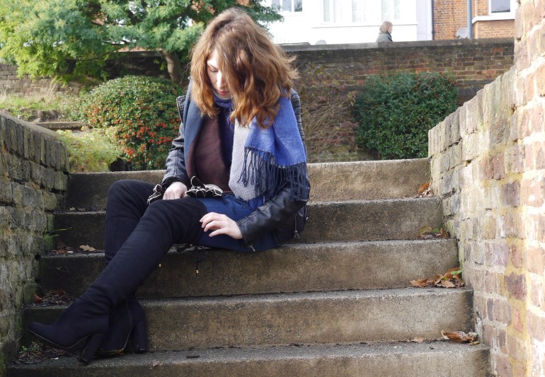 London Blogger wearing Over the Knee Boots