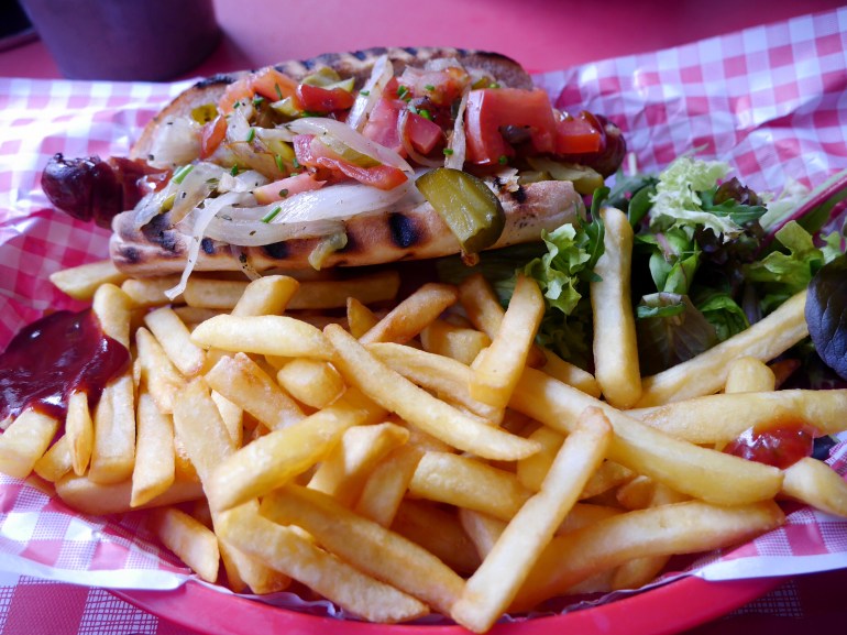 Hot Dog at JBs Diner