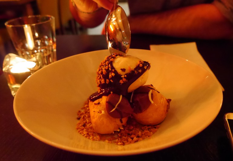 Profiteroles at Beef&Lobster