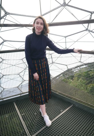 Blogger 30m up at The Eden Project